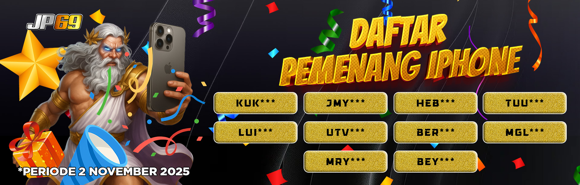 PEMENANG IPHONE MINGGU 2 NOVEMBER 2025