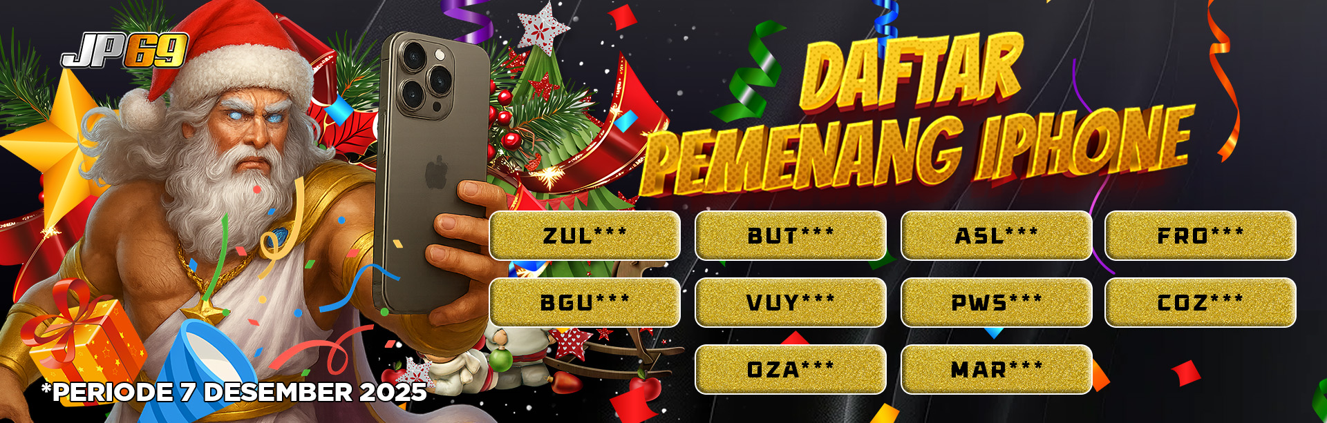 PEMENANG IPHONE MINGGU 7 DESEMBER 2025