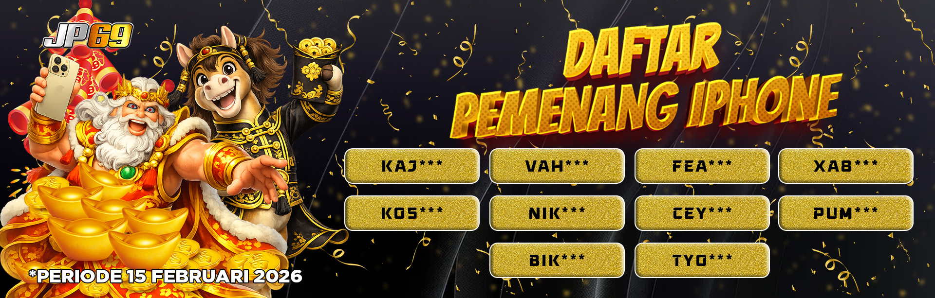 PEMENANG IPHONE MINGGUAN FEBUARI 2026